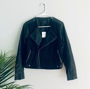 Lucky Brand Moto Faux Leather Jacket NWT